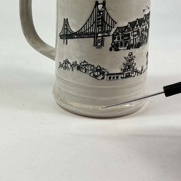 San Francisco California Souvenir Mug Beer Coffee Tea Vintage Glazed Cup Trolley - Picture 11 of 11